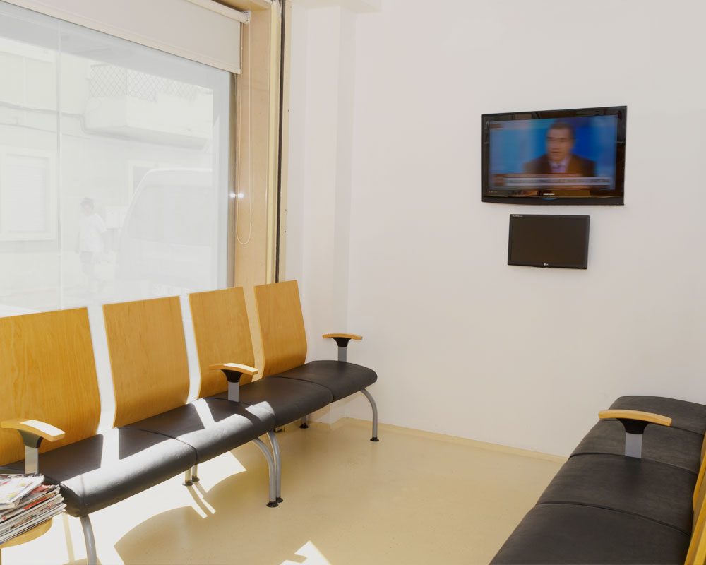 Sala de espera da clínica da Baixa da Banheira
